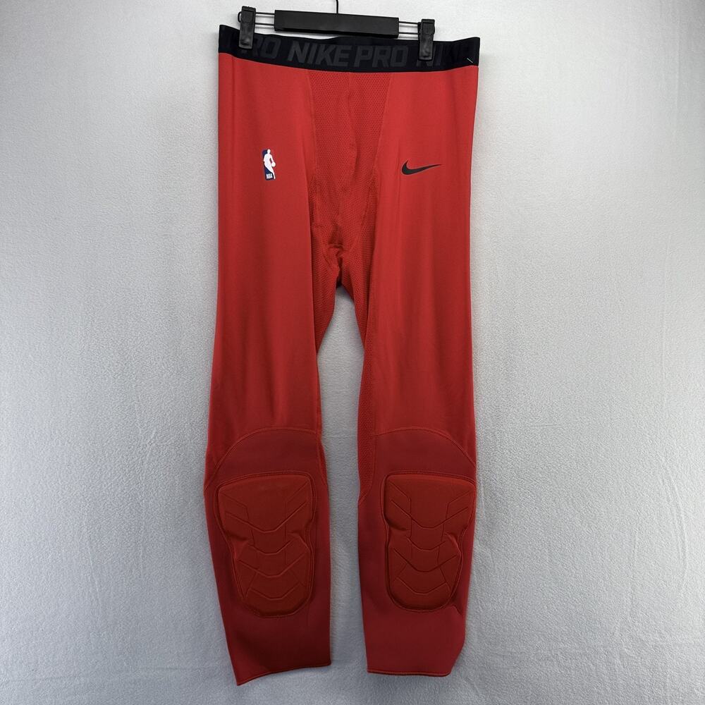 Nike Pro NBA Compression Pants Men's 2XL Tall 2XLT Red padded Hyperstrong NEW